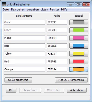 Fenster „Farbetiketten“