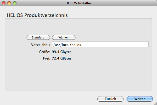 HELIOS
Installer (OS X) – HELIOS Produktverzeichnis