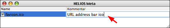 Dateikommentar in Mac OS X