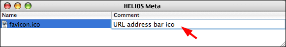 File comment in Mac OS X