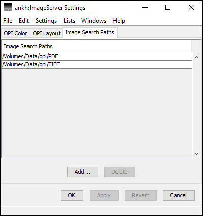 Defining <code>Image Search Paths</code> preferences