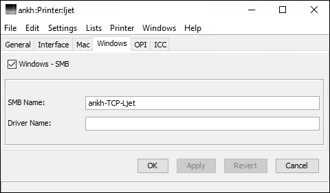 <code>Windows</code> tab on host “ankh”