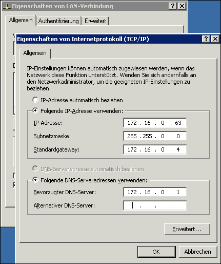 Fenster “Internetprotokoll (TCP/IP)”