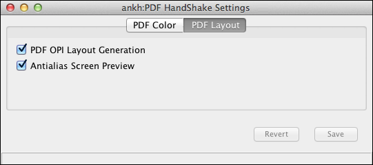“PDF HandShake Settings” (ImageServer installed)