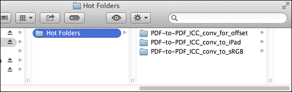 Hot folders in a HELIOS server volume