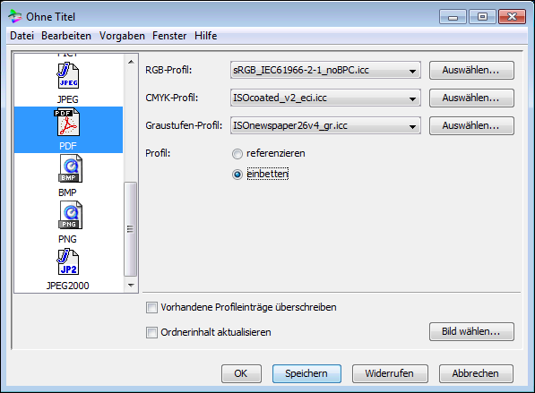 Tagging-Vorgaben für PDF-Dateien konfigurieren