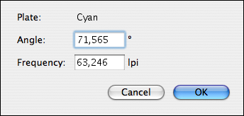 Changing halftone settings for a single separation plate