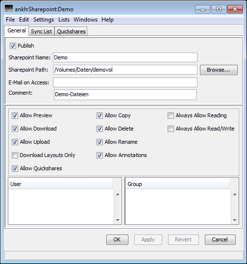 WebShare sharepoint <code>General</code> tab