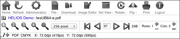 WebShare multiple-page preview toolbar